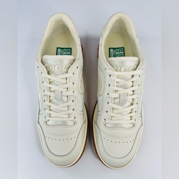 Gucci MAC80 Women's White Leather GG Double G Logo Ace Sneakers Size EU 41 - Picture 5 of 12